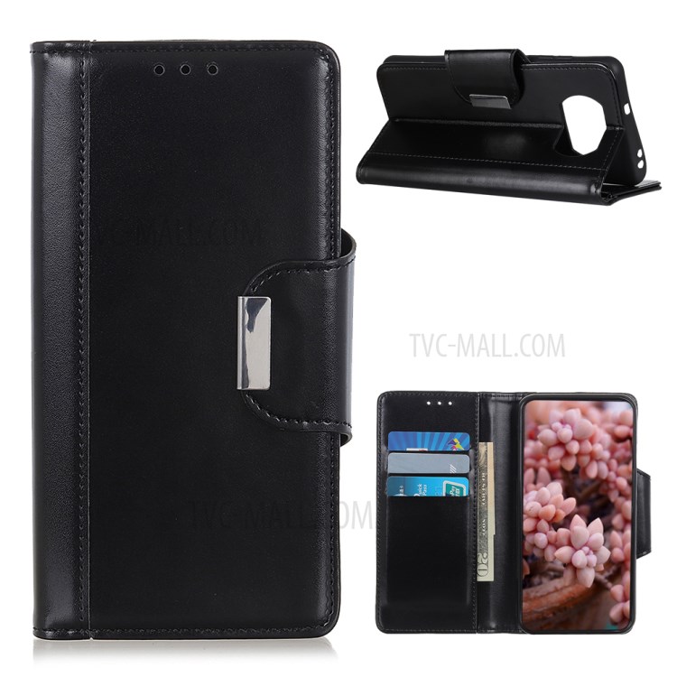 PU Leather Wallet Stand Phone Case for Xiaomi Poco X3/Poco X3 NFC - Black-1