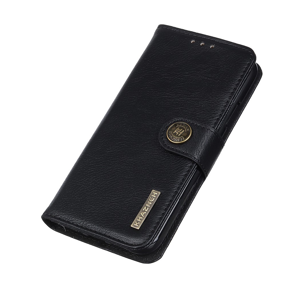 KHAZNEH Leather Cover for Xiaomi Poco X3 NFC Wallet Stand Cell Phone Case - Black-5