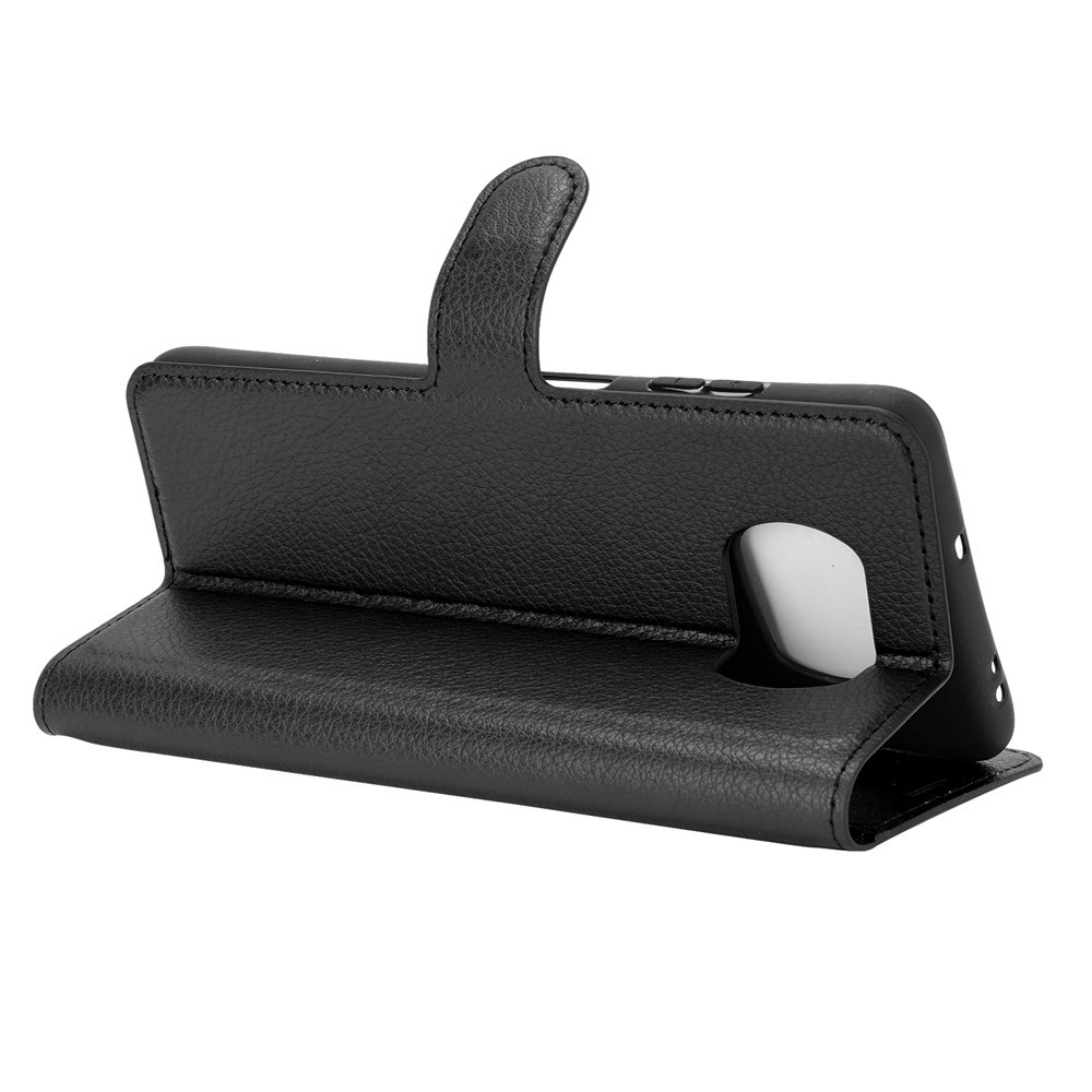 Case de Support en Cuir de Portefeuille de Peau Litchi Pour Xiaomi Poco X3 Nfc / Poco X3 - le Noir