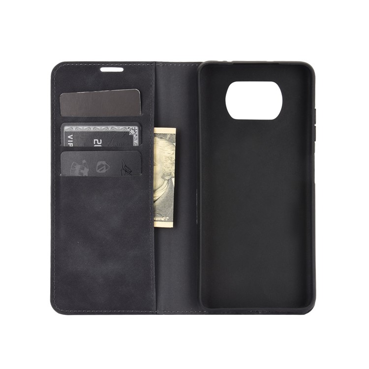Skin-Touch Leather Phone Cover Case for Xiaomi Poco X3/Poco X3 NFC - Black-2
