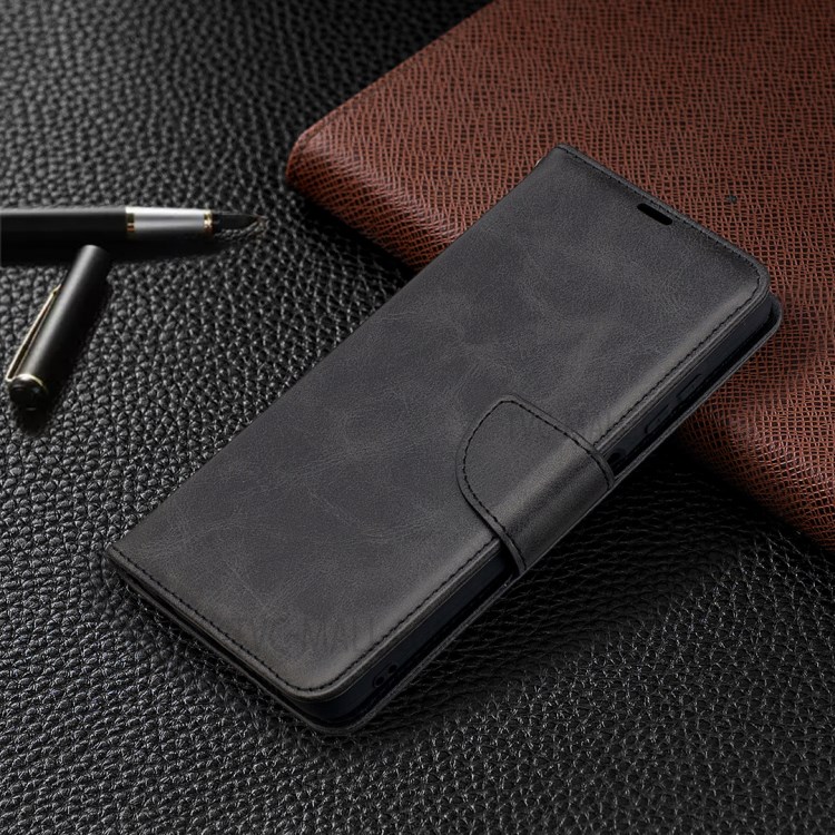 PU Кожаный Бумажник Стенд Случай Телефона С Удобным Ремешком Для Xiaomi Poco X3 - Черный-7