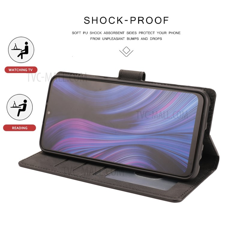 Classic Style TPU + PU Leather Phone Protective Shell for Xiaomi Redmi 9 - Black-11