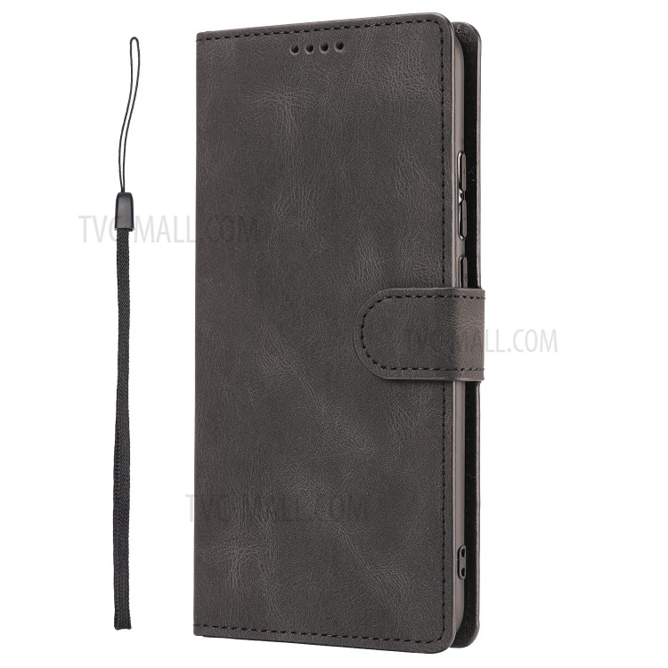 Matte Surface Leather Wallet Phone Cover Shell for Xiaomi Redmi 9A - Black-3