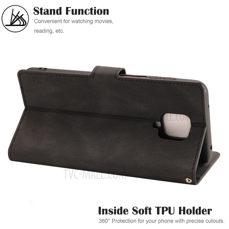 TPU + PU Leather Wallet Phone Protective Shell for Xiaomi Redmi Note 9S/Note 9 Pro/Note 9 Pro Max - Black-12