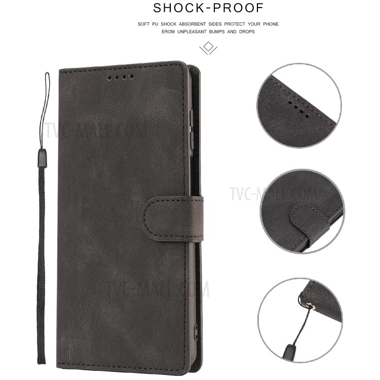 TPU + PU Leather Wallet Phone Protective Shell for Xiaomi Redmi Note 9S/Note 9 Pro/Note 9 Pro Max - Black-8