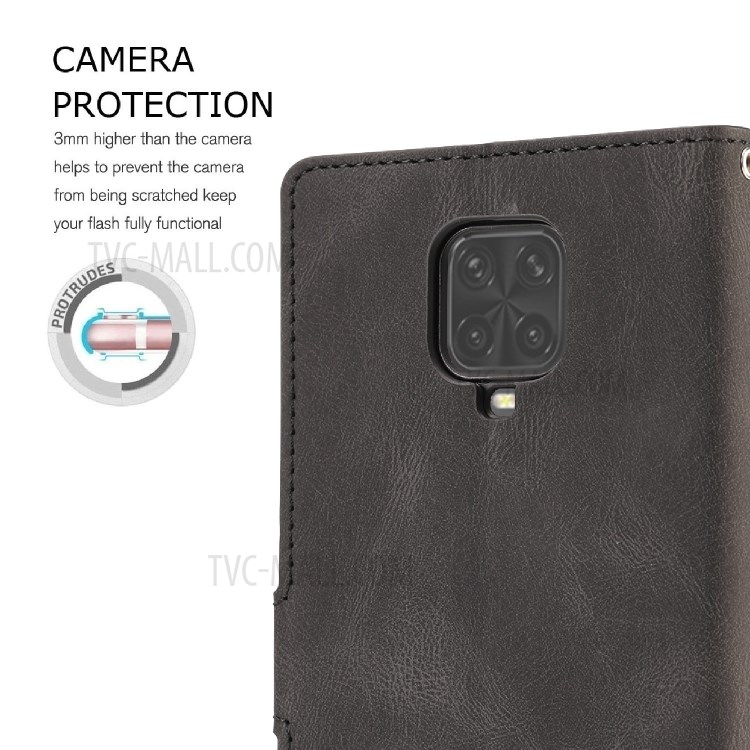 TPU + PU Leather Wallet Phone Protective Shell for Xiaomi Redmi Note 9S/Note 9 Pro/Note 9 Pro Max - Black-9