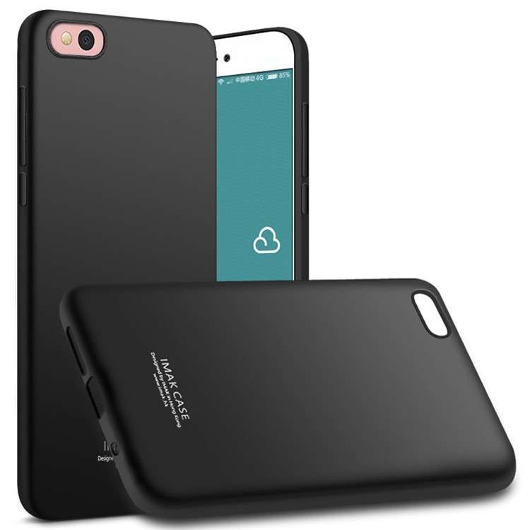IMAK TPU Mobile Phone Shell Case with Anti-explosion Screen Film for Xiaomi Mi 5c - Metal Black-1