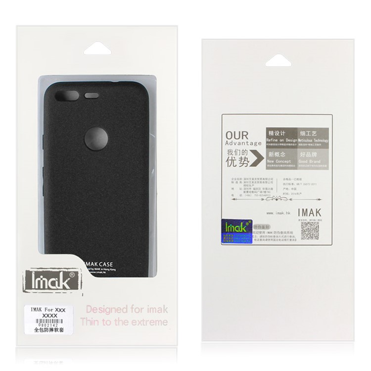 IMAK TPU Mobile Phone Shell Case with Anti-explosion Screen Film for Xiaomi Mi 5c - Metal Black-10