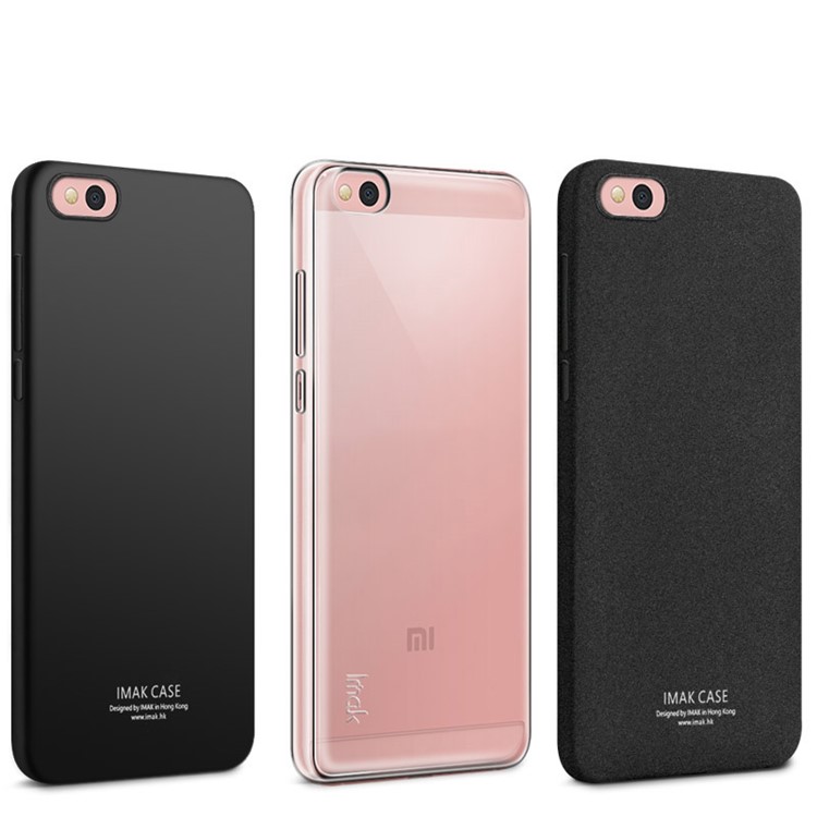 IMAK TPU Mobile Phone Shell Case with Anti-explosion Screen Film for Xiaomi Mi 5c - Metal Black-7