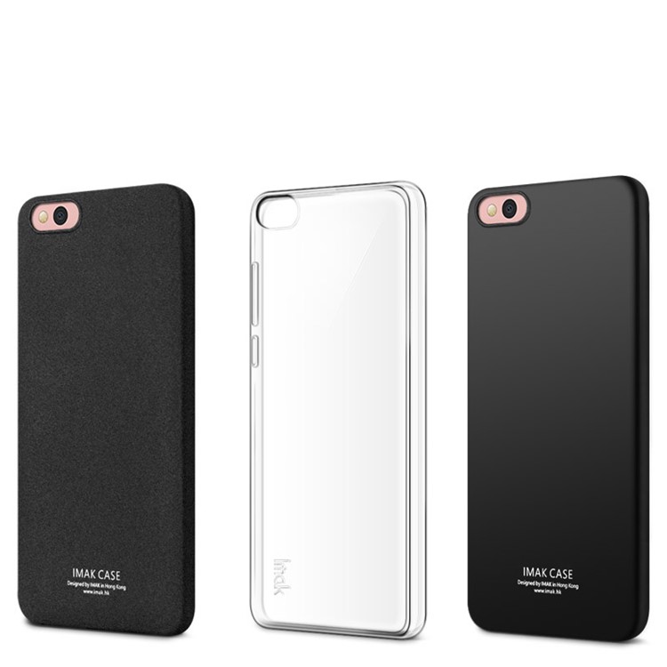 IMAK TPU Mobile Phone Shell Case with Anti-explosion Screen Film for Xiaomi Mi 5c - Metal Black-8