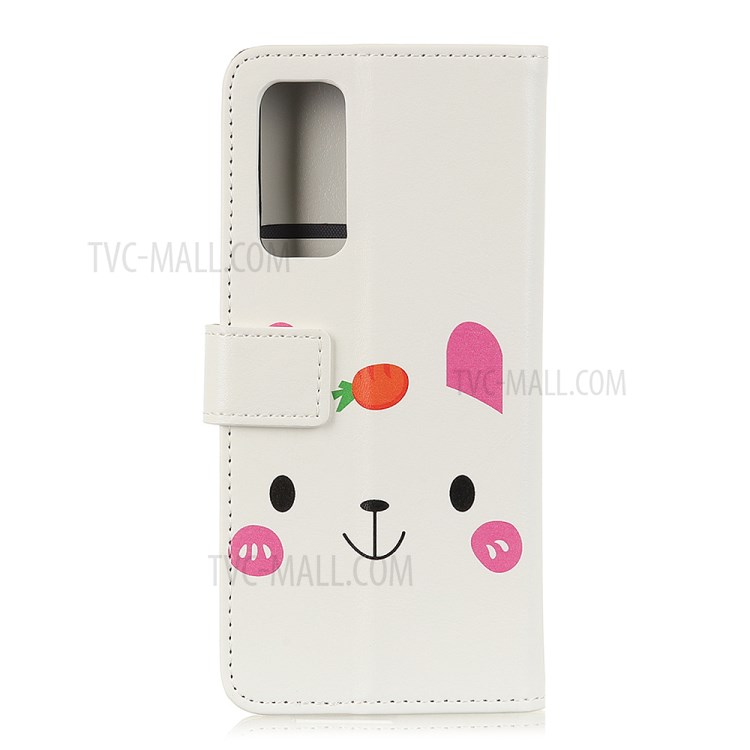 Pattern Printing Flip Leather Wallet Stand Phone Shell for Xiaomi Mi 10T/Mi 10T Pro 5G - Animal Face and Carrot-2