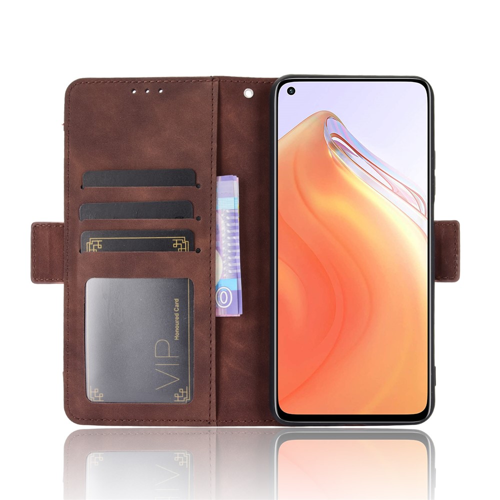 Cassa Del Telefono Più Slot Per Schede Di Portafogli In Pelle Per Xiaomi Mi 10T 5g / Mi 10T Pro 5g / Redmi K30S - Marrone-6