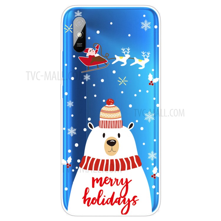 Christmas Pattern Printing TPU Back Case for Xiaomi Redmi 9A - Style A-1