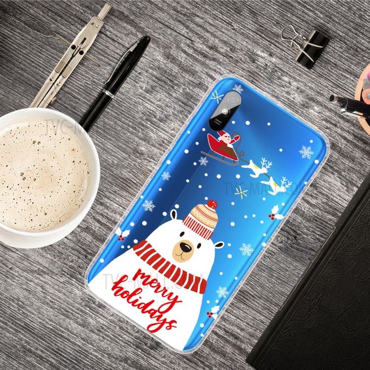 Christmas Pattern Printing TPU Back Case for Xiaomi Redmi 9A - Style A-2