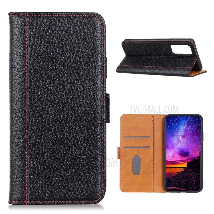 Litchi Texture Wallet Stand Leather Protector Cover for Xiaomi Mi 10T 5G / Mi 10T Pro 5G - Black-1