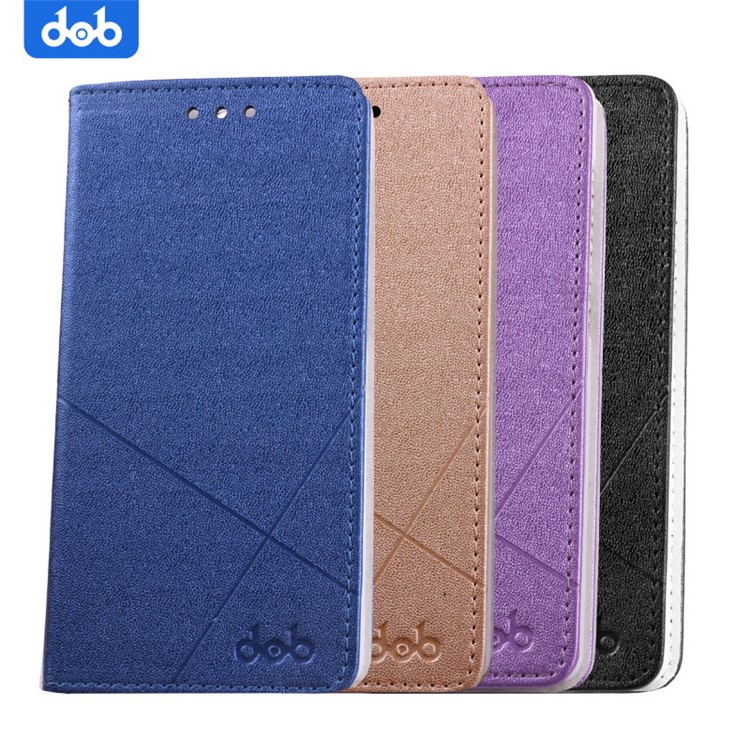 DOB Card Slots Stitched PU Leather Stand Cellphone Case for Xiaomi Mi 5c - Black-2