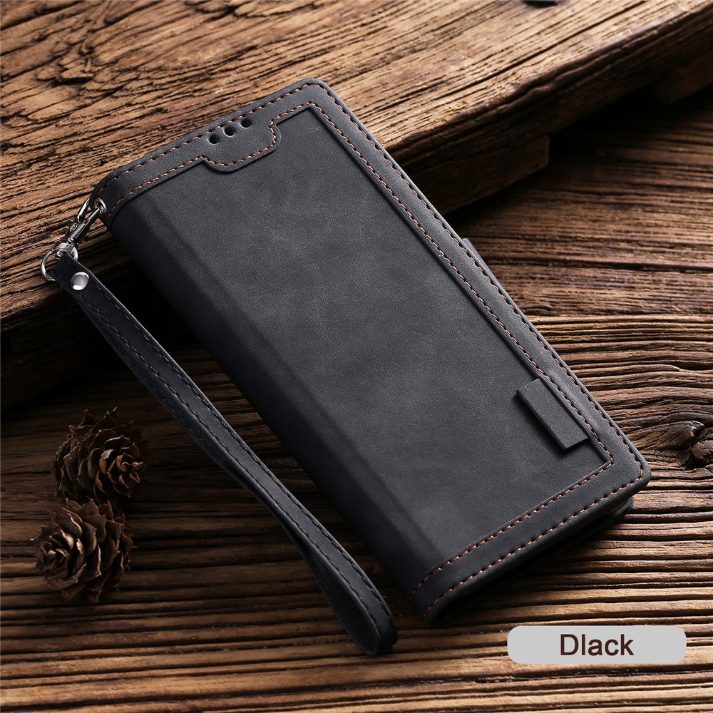 Retro Style Splicing Leather Cover Wallet Case for Xiaomi Mi 10T 5G / Mi 10T Pro 5G / Redmi K30S - Black-11