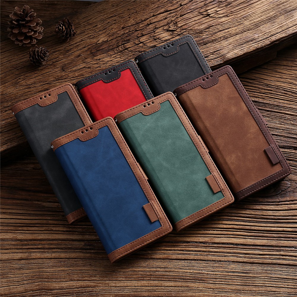 Retro Style Splicing Leather Cover Wallet Case for Xiaomi Mi 10T 5G / Mi 10T Pro 5G - Black-14