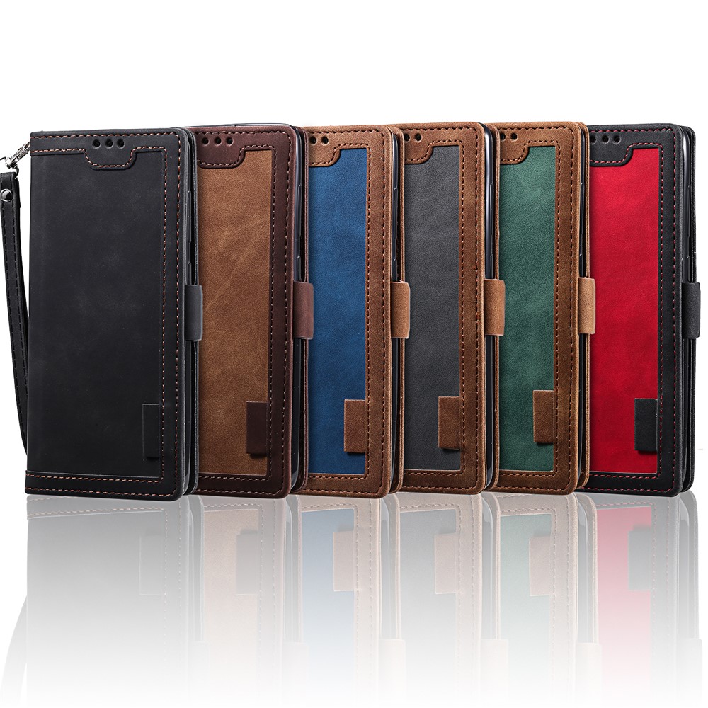 Retro Style Splicing Leather Cover Wallet Case for Xiaomi Mi 10T 5G / Mi 10T Pro 5G - Black-15