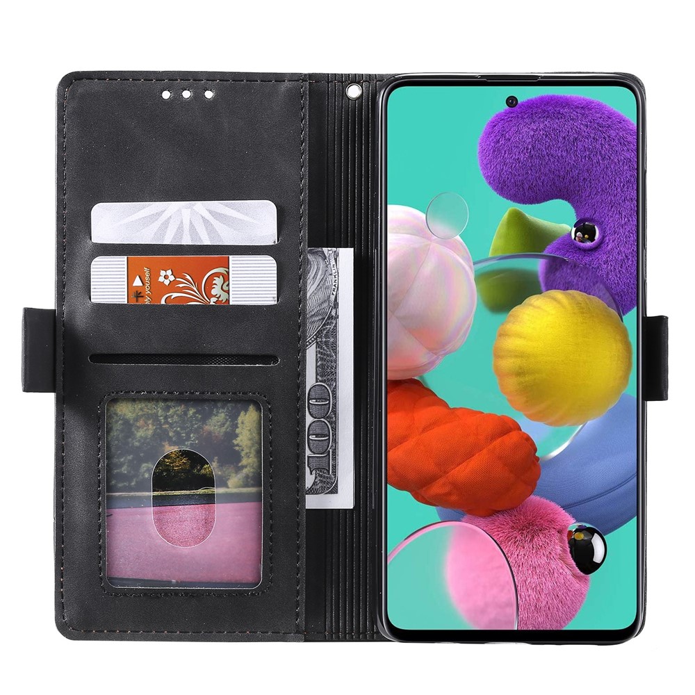 Retro Style Splicing Leather Cover Wallet Case for Xiaomi Mi 10T 5G / Mi 10T Pro 5G - Black-4