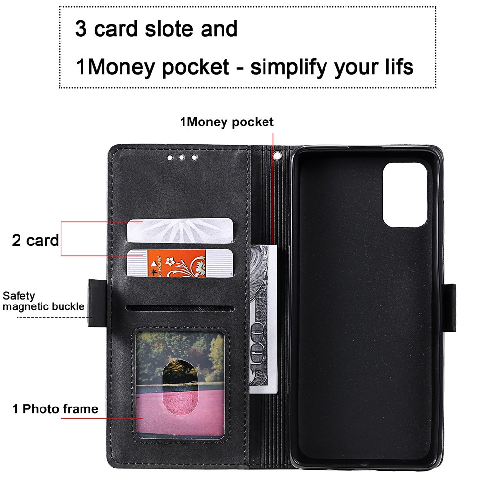 Retro Style Splicing Leather Cover Wallet Case for Xiaomi Mi 10T 5G / Mi 10T Pro 5G / Redmi K30S - Black-5