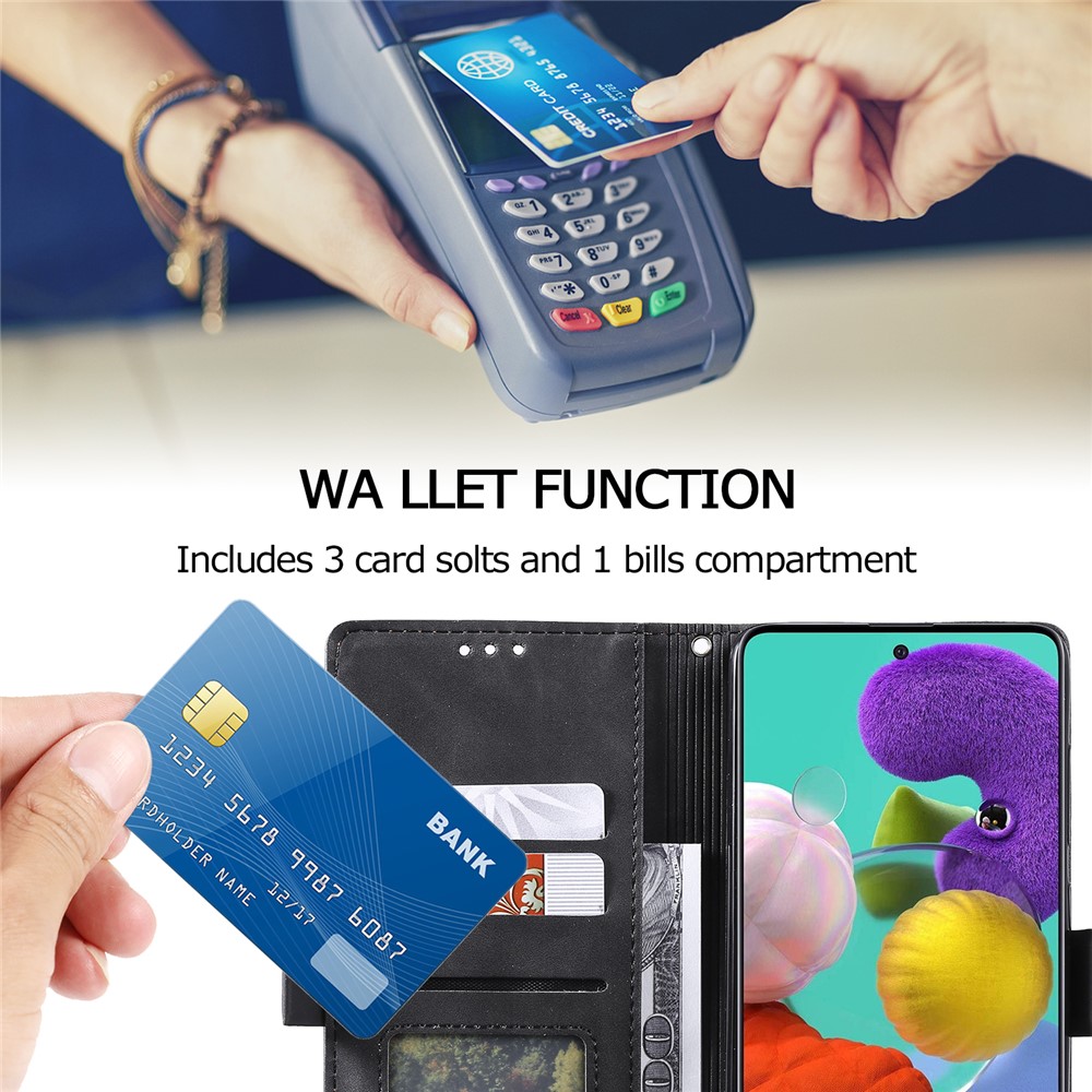 Retro Style Splicing Leather Cover Wallet Case for Xiaomi Mi 10T 5G / Mi 10T Pro 5G - Black-6