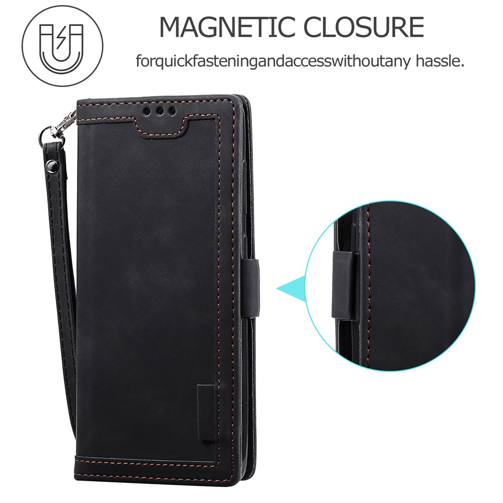 Retro Style Splicing Leather Cover Wallet Case for Xiaomi Mi 10T 5G / Mi 10T Pro 5G - Black-8