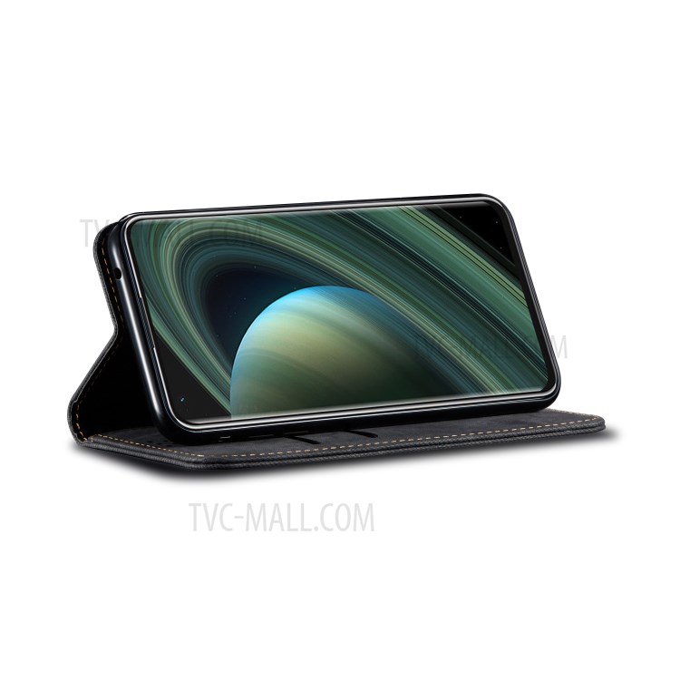 Jeans Cloth Texture Leisure Style Phone Cover Case for Xiaomi Mi 10 Ultra - Black-5