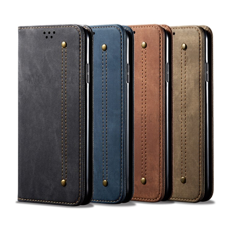 Jeans Cloth Texture Leisure Style Phone Cover Case for Xiaomi Mi 10 Ultra - Black-6