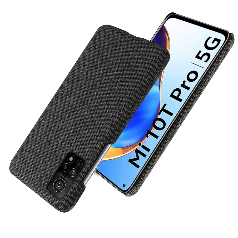 Cloth Texture Hard PC Phone Cover Case for Xiaomi Mi 10T 5G / 10T Pro 5G - Black-2