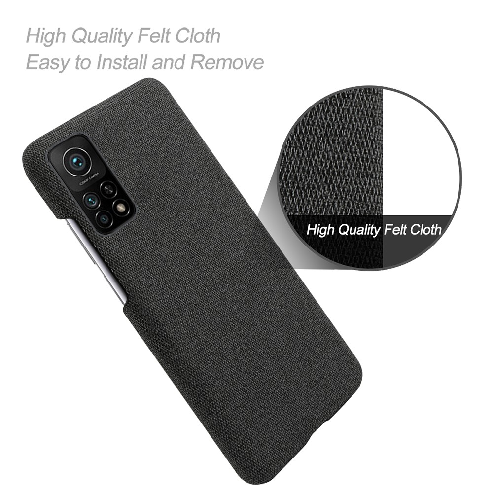 Cloth Texture Hard PC Phone Cover Case for Xiaomi Mi 10T 5G / 10T Pro 5G - Black-4
