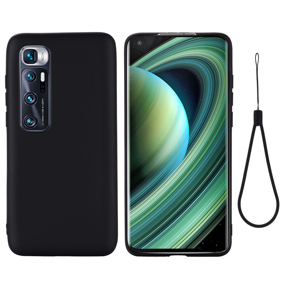 Liquid Silicone Phone Case for Xiaomi Mi 10 Ultra - Black-1