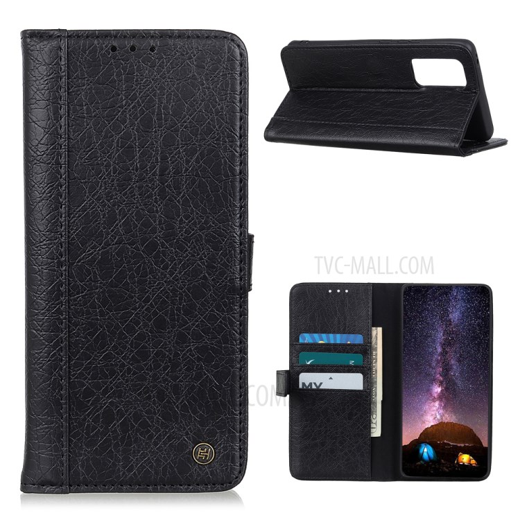 Magnetic Leather Wallet Stand Phone Protective Case for Xiaomi Mi 10T 5G/Mi 10T Pro 5G - Black-1