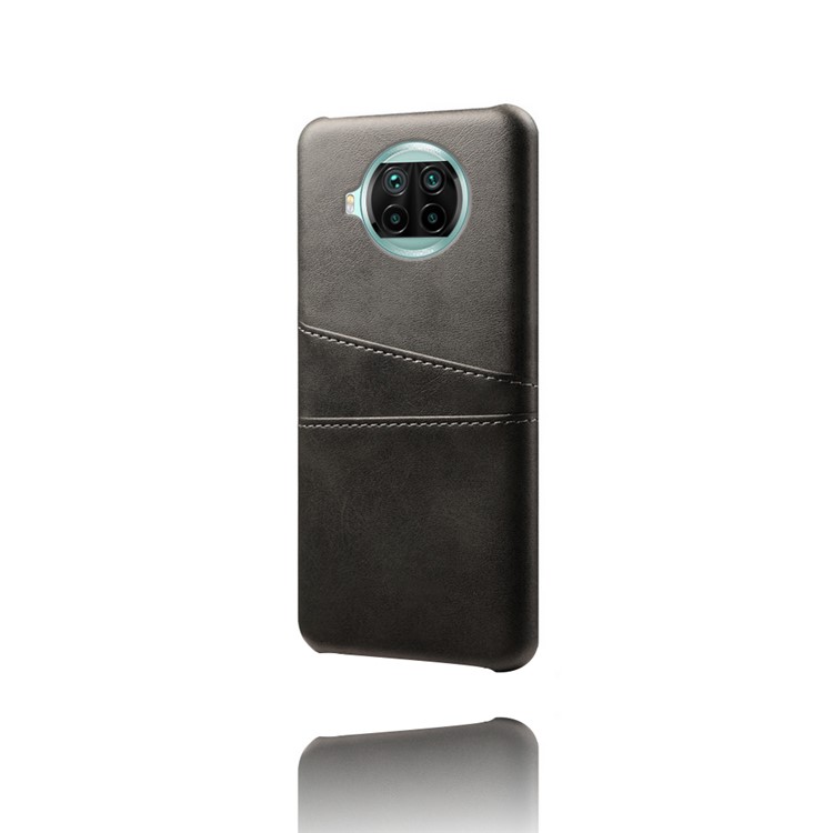 KSQ PU Leather Coated Hard PC Cover with Double Card Slots for Xiaomi Mi 10T Lite 5G - Black-3