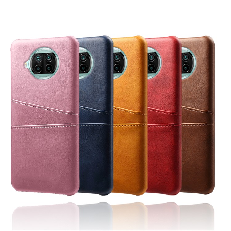 KSQ PU Leather Coated Hard PC Cover with Double Card Slots for Xiaomi Mi 10T Lite 5G - Black-7