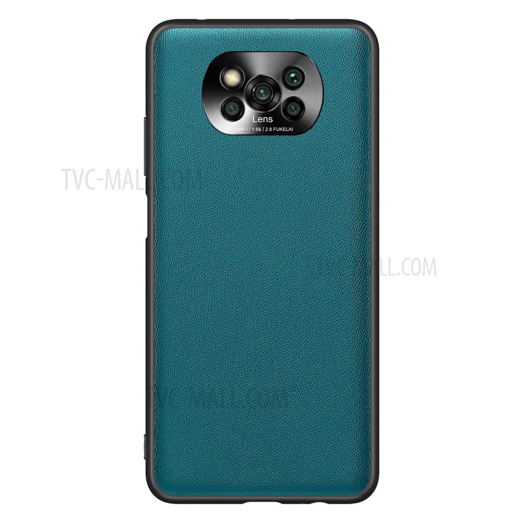 Veines CD Fukelai PC + TPU Hybrid Case Avec Couverture de Caméra Pour Xiaomi Poco X3 / Poco X3 NFC - Vert