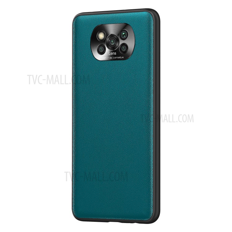 Veines CD Fukelai PC + TPU Hybrid Case Avec Couverture de Caméra Pour Xiaomi Poco X3 / Poco X3 NFC - Vert