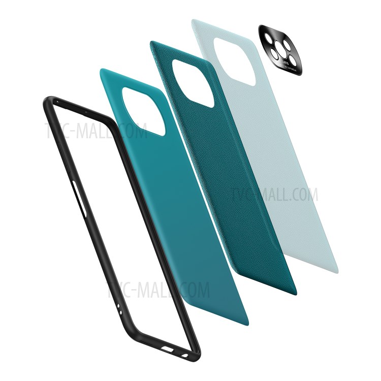 FUKELAI CD Veins PC + TPU Hybrid Case with Camera Covering for Xiaomi Poco X3 / Poco X3 NFC - Green-5