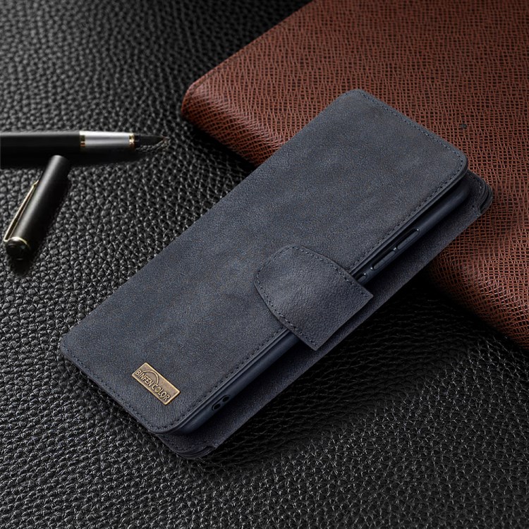 Matte Surface Leather Wallet Stand Detachable 2 in 1 Cell Phone Cover Case for Xiaomi Mi CC9 Pro - Black-2
