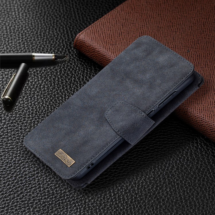 Detachable 2 in 1 Matte Leather Wallet Stand Cell Phone Cover Case for iPhone 6 Plus - Black-2