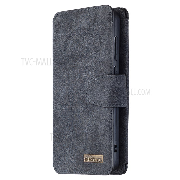 Detachable 2 in 1 Matte Leather Wallet Stand Cell Phone Cover Case for iPhone 6 Plus - Black-7