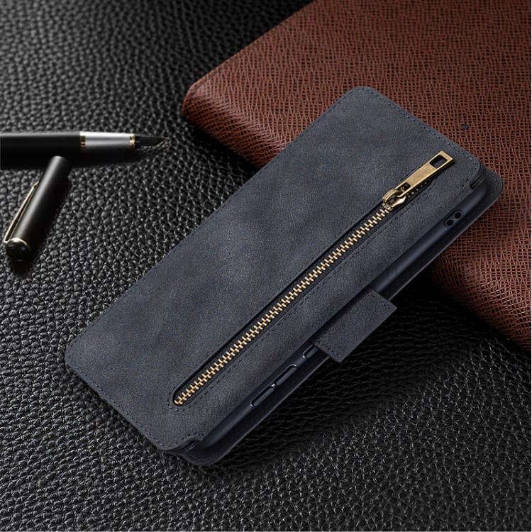 Detachable 2 in 1 Matte Magnetic Leather Phone Cover Case for Xiaomi Redmi Note 8 Pro - Black-3