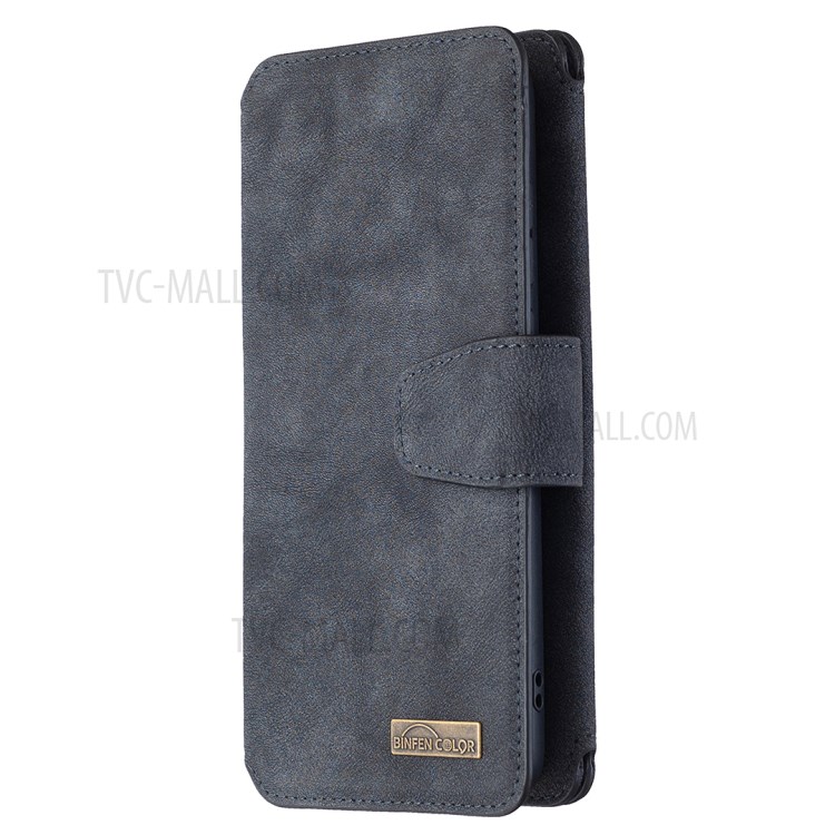 Detachable 2 in 1 Matte Magnetic Leather Phone Cover Case for Xiaomi Redmi Note 8 Pro - Black-7