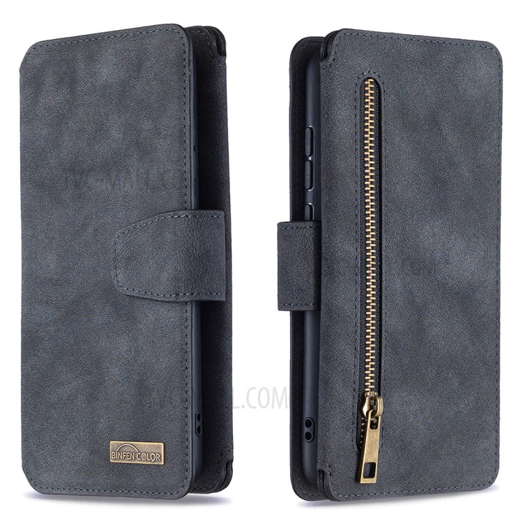 Detachable 2 in 1 Matte Magnetic Leather Phone Cover Case for Xiaomi Redmi Note 8 Pro - Black-9