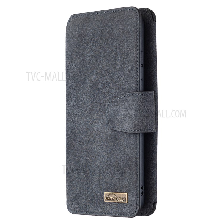 Detachable 2 in 1 Matte TPU + PU Leather Phone Cover Case for Xiaomi Redmi Note 7 - Black-7