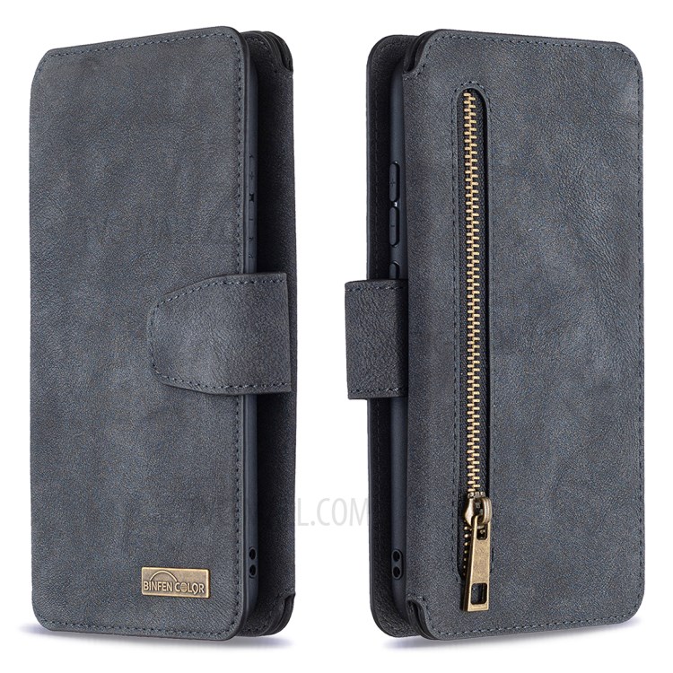 Detachable 2 in 1 Matte TPU + PU Leather Phone Cover Case for Xiaomi Redmi Note 7 - Black-9