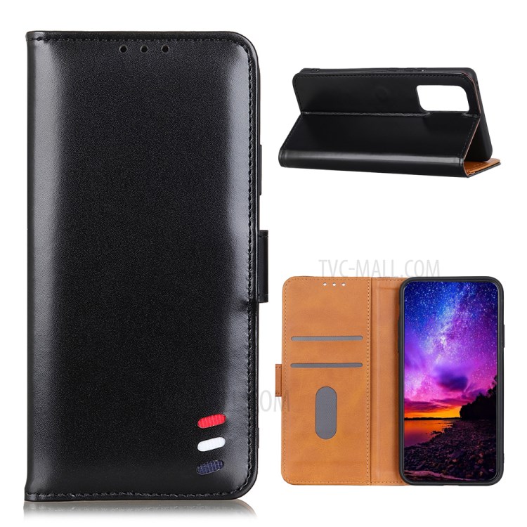Smooth Surface Magnetic Wallet Stand Leather Phone Protective Case for Xiaomi Mi 10T 5G/Mi 10T Pro 5G - Black-1
