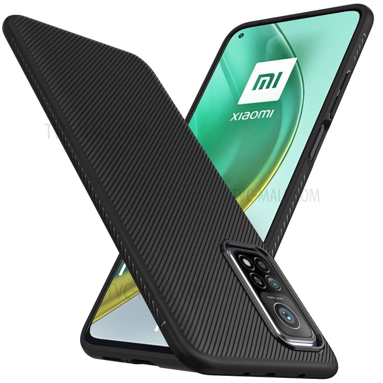Jazz Series Twill Texture Soft TPU Back Casing for Xiaomi Mi 10T 5G / Mi 10T Pro 5G - Black-2