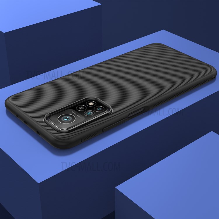 Jazz Series Twill Texture Soft TPU Back Casing for Xiaomi Mi 10T 5G / Mi 10T Pro 5G - Black-7