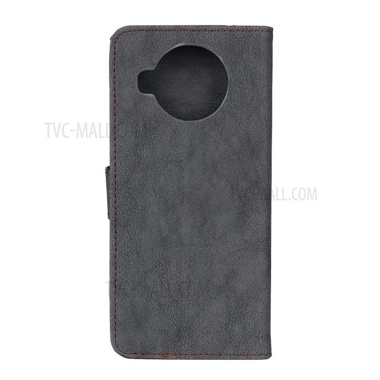 KHAZNEH Wallet Stand Retro Split Leather Case for Xiaomi Mi 10T Lite 5G - Black-3